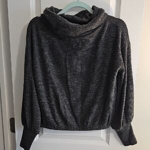 Express Dark Gray Cowl Neck Sweater